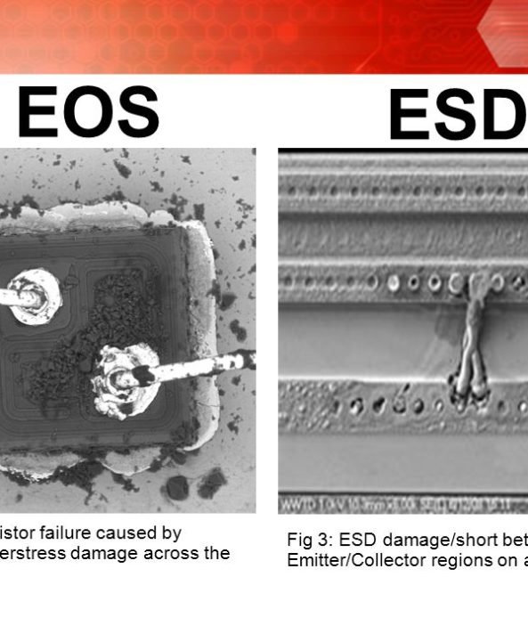 KHÓA ĐÀO TẠO ESD AUDITOR 10 EOSESD.Fig3 ESDdamage shortbetweenEmitter Collectorregionsonadevice