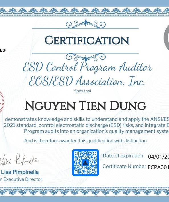 KHÓA ĐÀO TẠO ESD AUDITOR 14 ESD Auditor